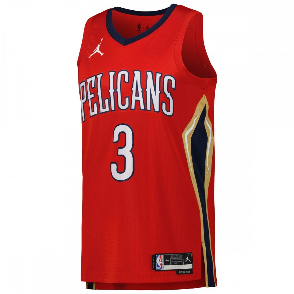 CJ McCollum New Orleans Pelicans Jordan Brand 2022/23 Statement Edition Swingman Jersey - Red-Pro Kit Vault | Brand New 26/27 Sports Jerseys
